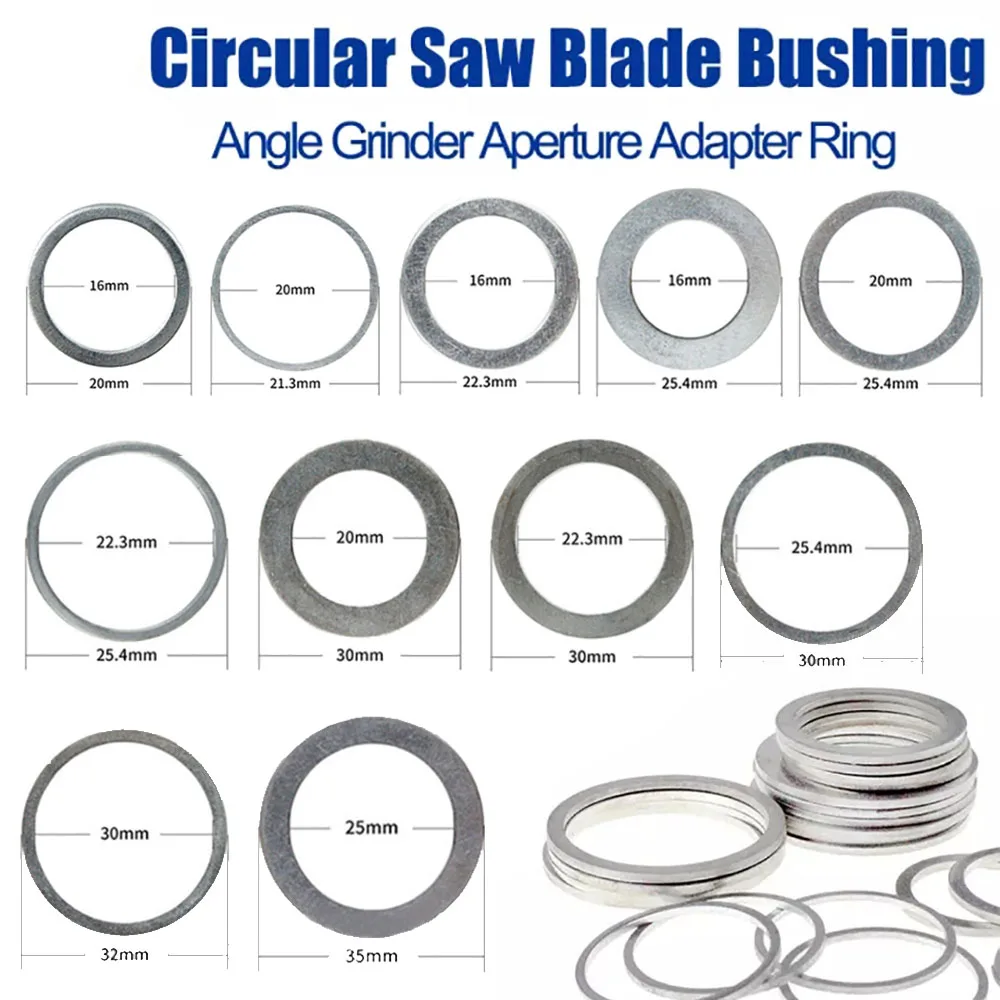 

Saw Blade Inner Hole Adapter Cutting Ring Washer Ring Woodworking Cutting Disc Conversion Piece Part to Circular Saw Accessories