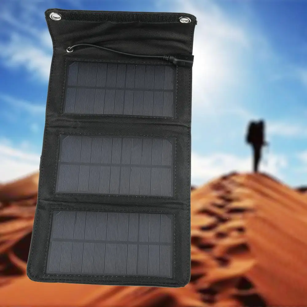 

New 5.5V 5W Folding Foldable Portable Solar Panel Mobile Phone Charger Kit