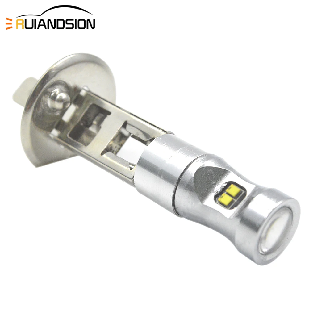 2x H1 CSP чип 6SMD 30 Вт Canbus внешняя светодиодная лампочка в машину Противотуманные фары для вождения ходовые огни Источник света 12-18 в неполярность белый