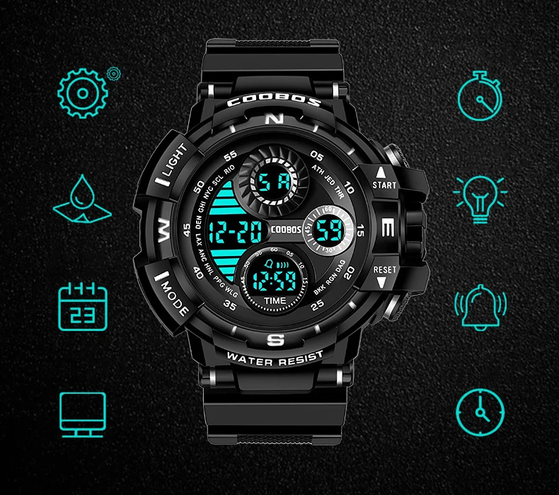 Multifunction Men Sport Watches Luxury Creative Luminous Military Watches Waterproof Led Digital Clock Male Reloj Hombre Digital