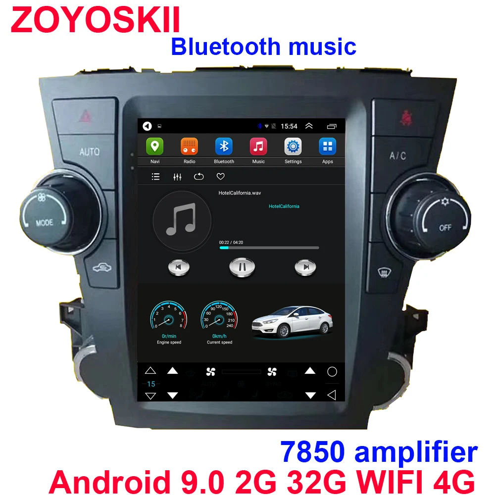 Android 9 0 os 10 4 дюймов вертикальный tesla стиль автомобильный Радио GPS bluetooth