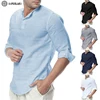 SIPERLARI Men's Long Sleeve Shirts Cotton Linen Casual Breathable Comfortable Shirt Fashion Style Solid Male Loose men's Shirts ► Photo 1/6