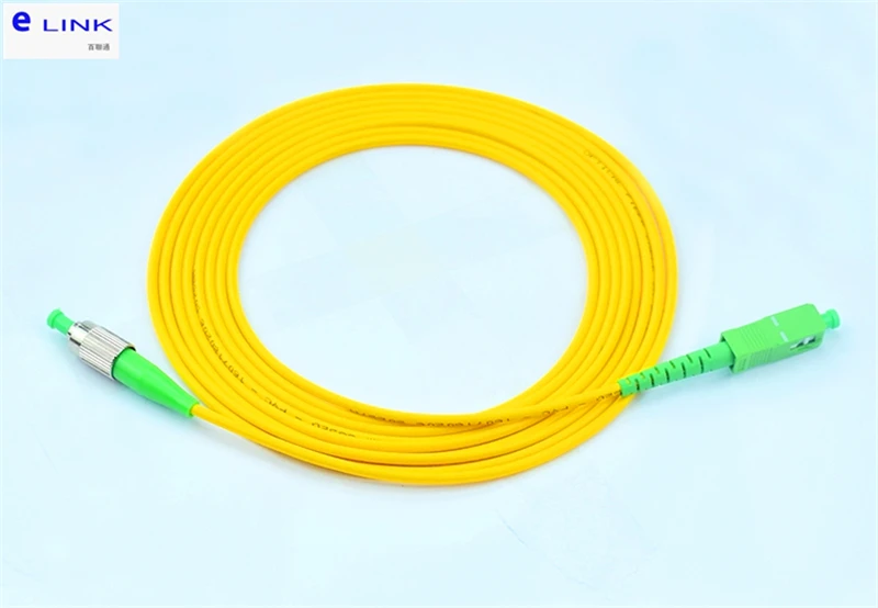 Pigtail de Fibra /óptica SM sin Funda SC//APC de 1 Metro de Longitud
