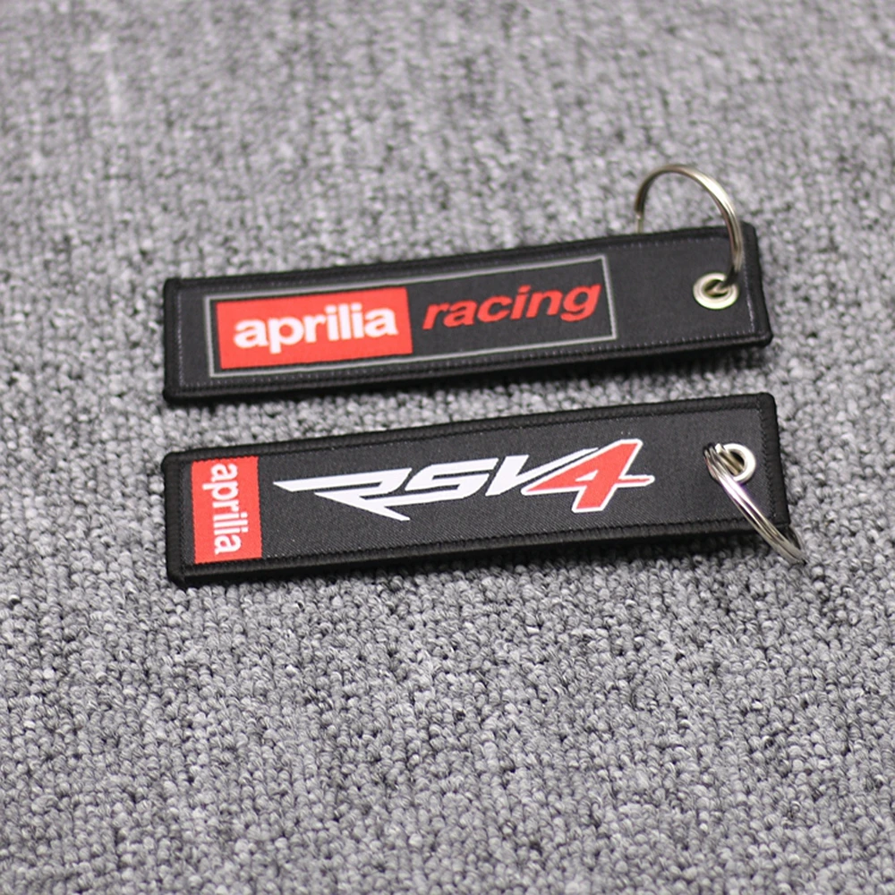 Брелок для ключей с вышивкой мотоцикла коллекция брелоков Aprilia Racing RSV4 RSV 4 |