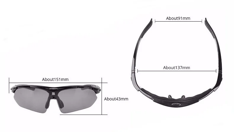 ROCKBROS Polarized Road Cycling Glasses Men Sunglasses Mountain Bike Bicycle Riding Protection Goggles Eyewear 5 Lens