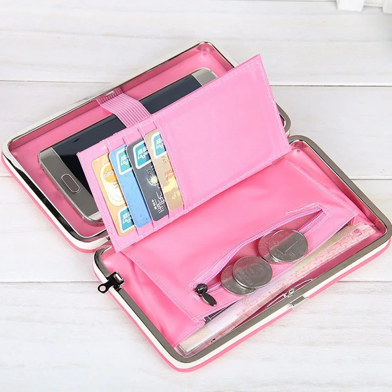 

Women Lady Leather Purse LongHandbag Clutch Box Bag Phone Card Holder PU Box