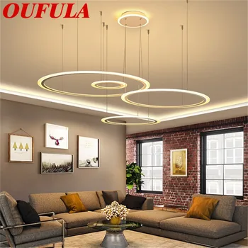 

OUFULA Pendant Light Fixtures Dimmer with Remote Control Modern Creative Decoration For Home Living Room Dining Room