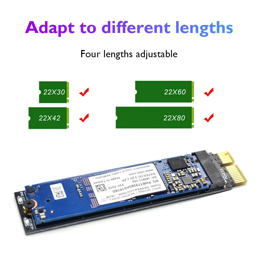 내부 확장 어댑터 카드 PCIE-M2 어댑터 NVMe SSD PCI-E M 키 커넥터 지원 2230/2242/2260/2280