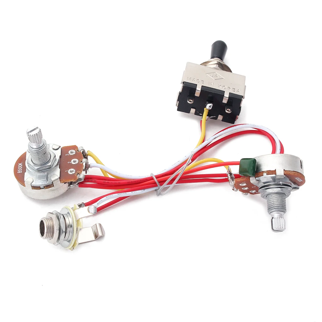 Guitar Pickup Wiring Harness For Electric Guitar&Cigar Box Guitar Parts