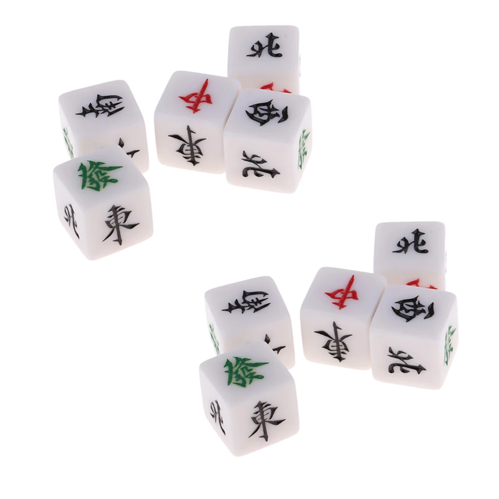 10 Pieces Mahjong Dice South Northeast West Wind Mahjong Games for Casino Games
