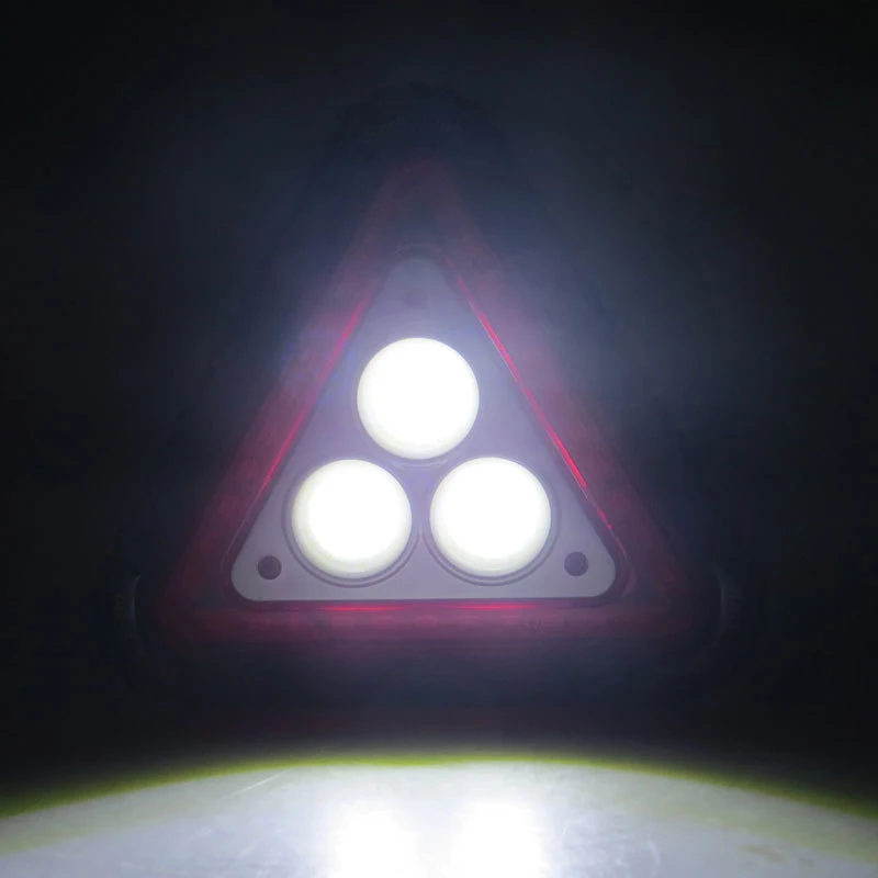 

LED Working Lamp Portable Waterproof Triangular Warning Light for Camping Hiking Emergency OUJ99