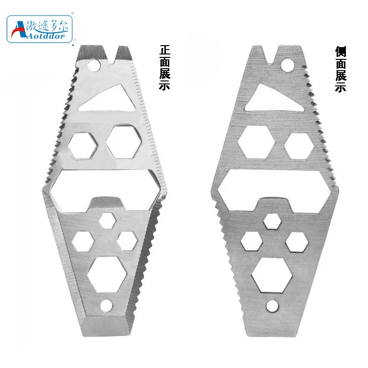 

Outdoor Equipment EDC Rhombus Bottle Opener Multifunctional Tool Stainless Steel 6-in-1 Carry-on Tool And Other