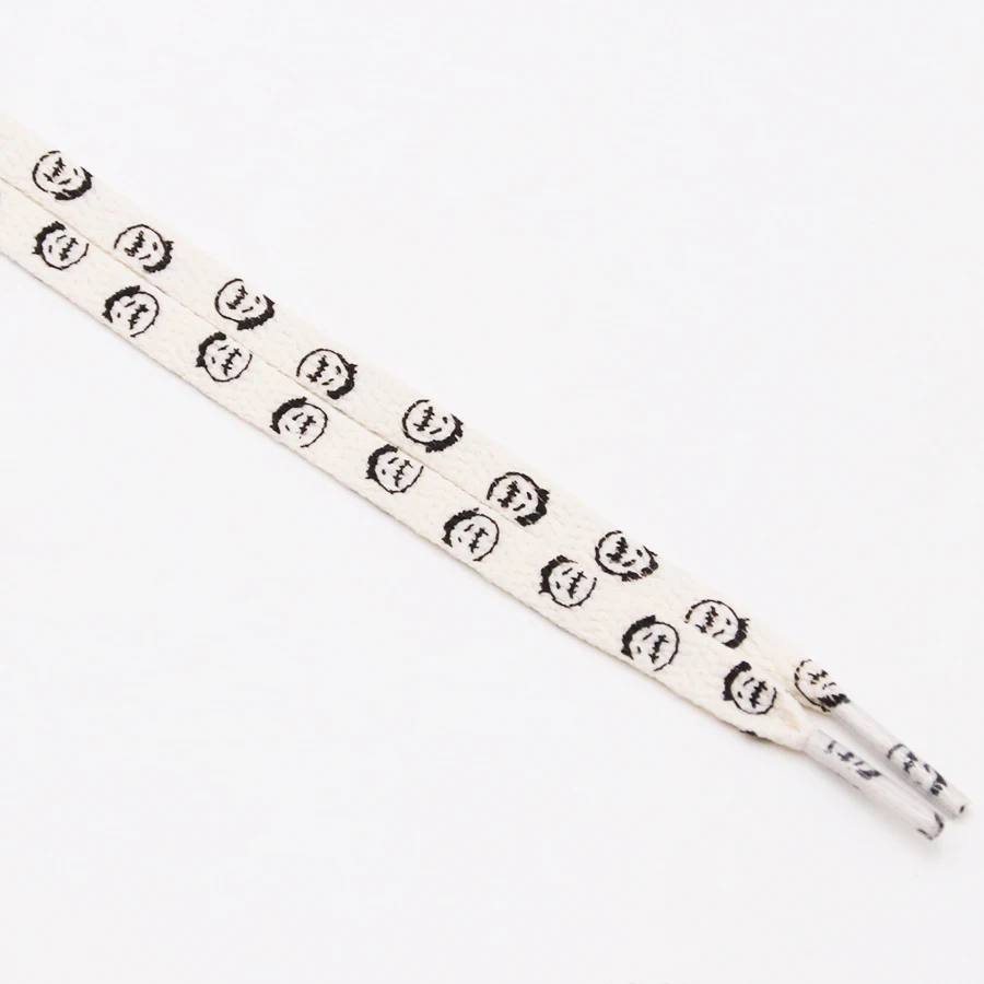 Coolstring Carton Shoe Lace Print Little Old Man Flat Polyester Shoelaces Summer Camping Shoestring Women Running Sneakers