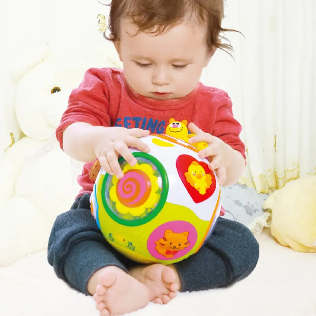 Игрушка для малышей, игрушка для ползания с музыкой и светом, обучающая форма, количество животных, детская игрушка для раннего развития, подарок