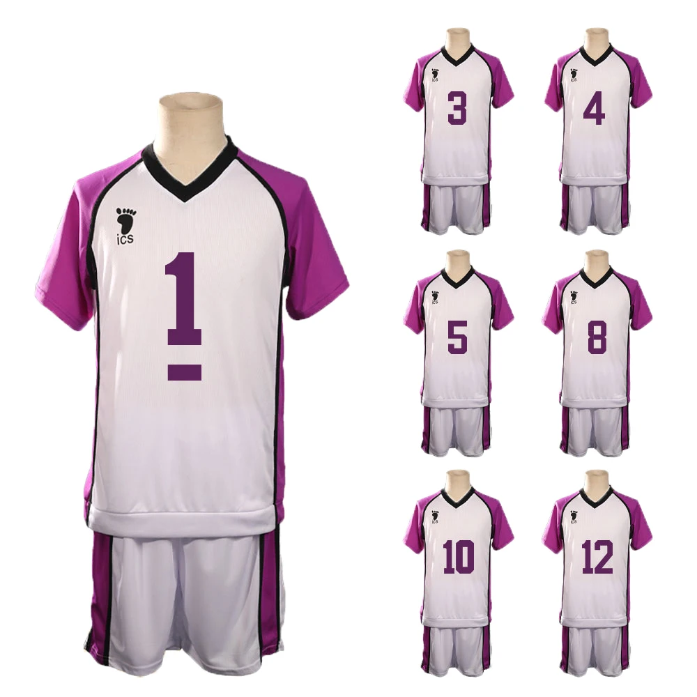 Haikyuu! Трикотажный костюм для косплея Shiratorizawa Satori Tendo Gakuen Koukou Ushijima Wakatoshi