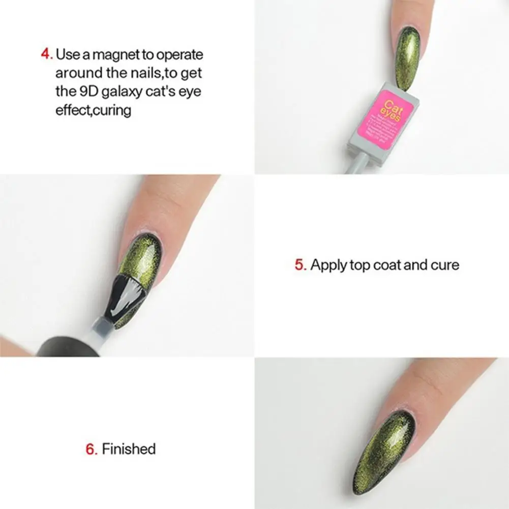 Chameleon Cat Eyes Nail Polish UV Gel Soak Off Galaxy Cat Eyes Nail Polish Semi Permanent Hybrid Gel Nail Art