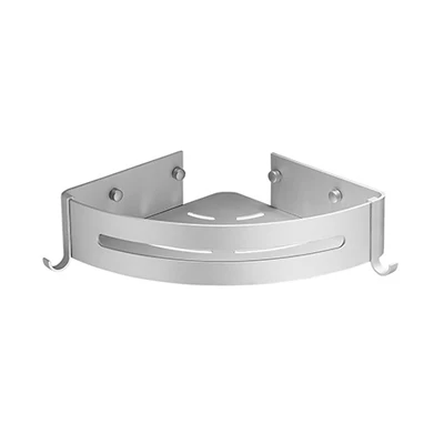 1 Layer Silver B Космические алюминиевые полки для ванной комнаты, угловая полка, настенный стеллаж, косметический держатель для шампуня, кухонный органайзер, аксессуары, товар - Цвет: 1 Layer Silver B