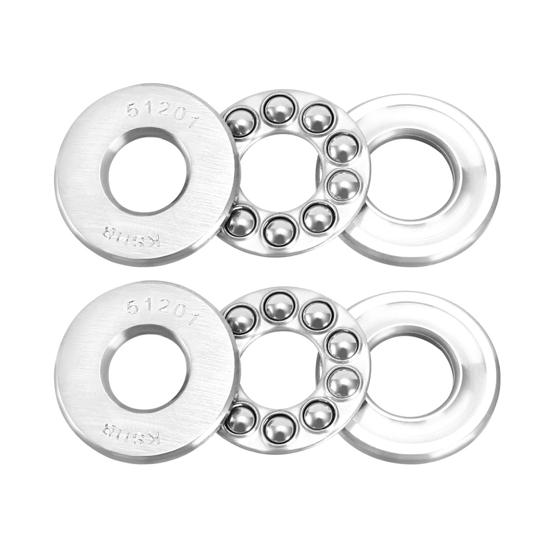 

uxcell 1-3pcs Thrust Ball Bearings 10x26x11mm 15x32x12mm 12x28x11mm Single Direction 50000 Series 51200 51201 51202 51203