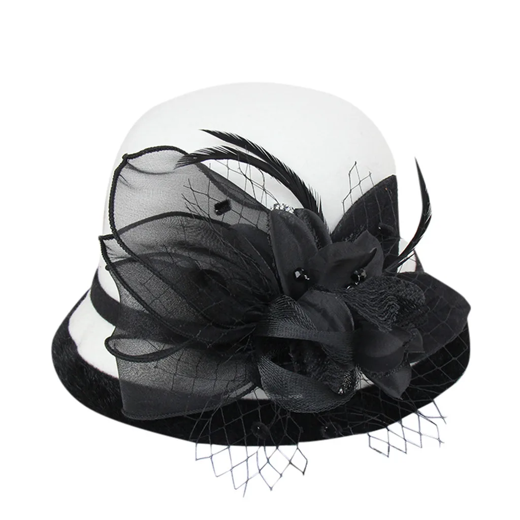 Подарок для мамы, женская шапка, осенняя и зимняя модная шерстяная накидка, женские вечерние головные уборы высшего качества, шерсть, фетровая шляпа - Цвет: White