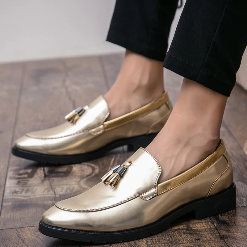 

Men loafers Black Loafers shoes club Party Shoes Casual Brand Men Shoes slip on moccasins Comfy Breathable tassel Men Boat Shoes