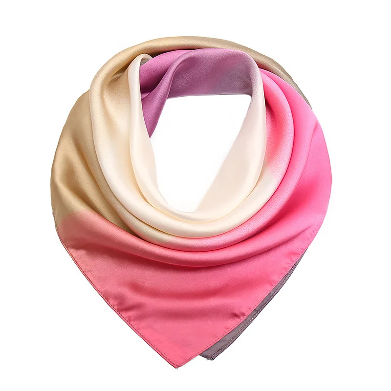 Apparel Silk Square Scarves | Rainbow Color Silk Scarf | Rainbow Neck Silk  Scarf - Women - Aliexpress