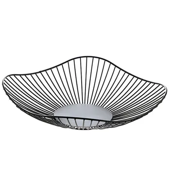 

Nordic Storage Baskets Metal Snacks Candy Metal Wire Storage Basket Living Room Fruit Plate Snack Plate Home Coffee Table Fruit