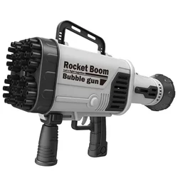 Pistolet à bulles électrique automatique Gatling pour enfants, jouet à 44 trous de chargement, pour l'été, pour l'extérieur, pour garçon et fille, 2021 