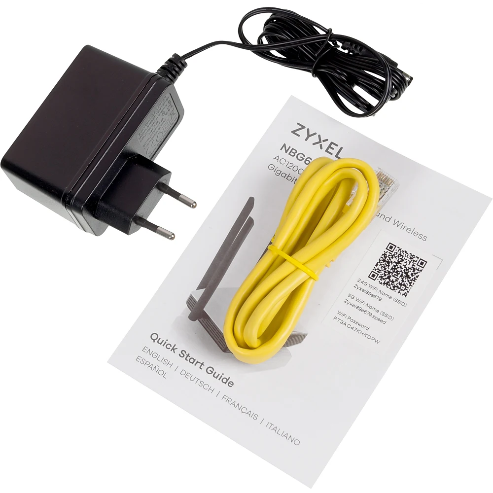Роутер беспроводной Zyxel NBG6615-EU0101F AC1200 10/100/1000BASE-TX белый
