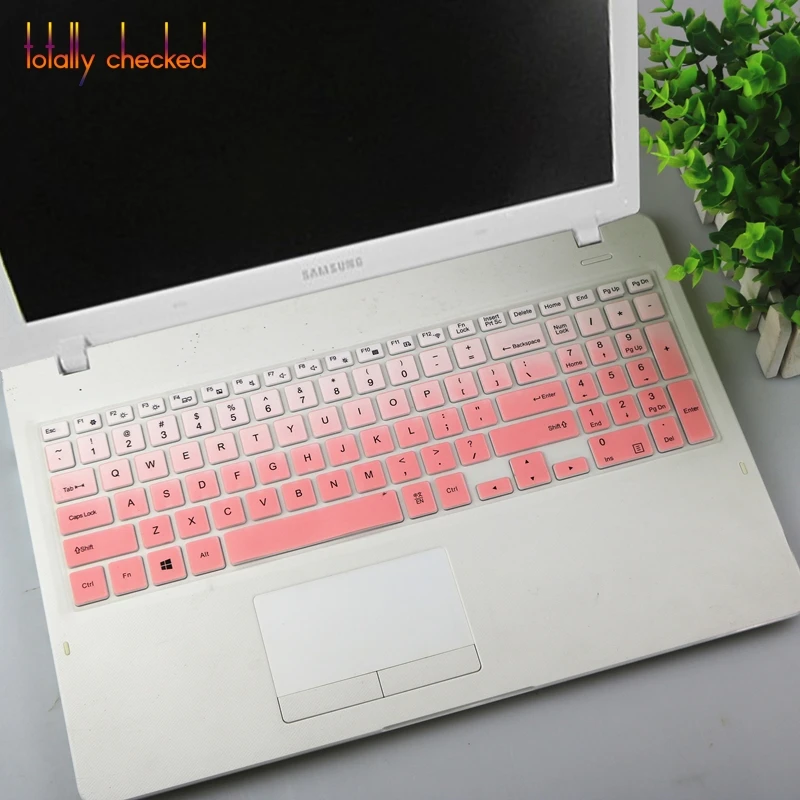 Силиконовый защитный чехол для клавиатуры samsung Essentials E30 E20 NP350XAA 15,6 500R5K 551XAA NP530E5M NP 550XAA 15 дюймов - Цвет: fadepink