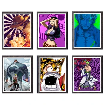 

One Piece Sword of Luffy Zoro Ace Robin Zoro Anime Wall Picture Decoration Canvas Japan Style Painting Poster Gift for Kids