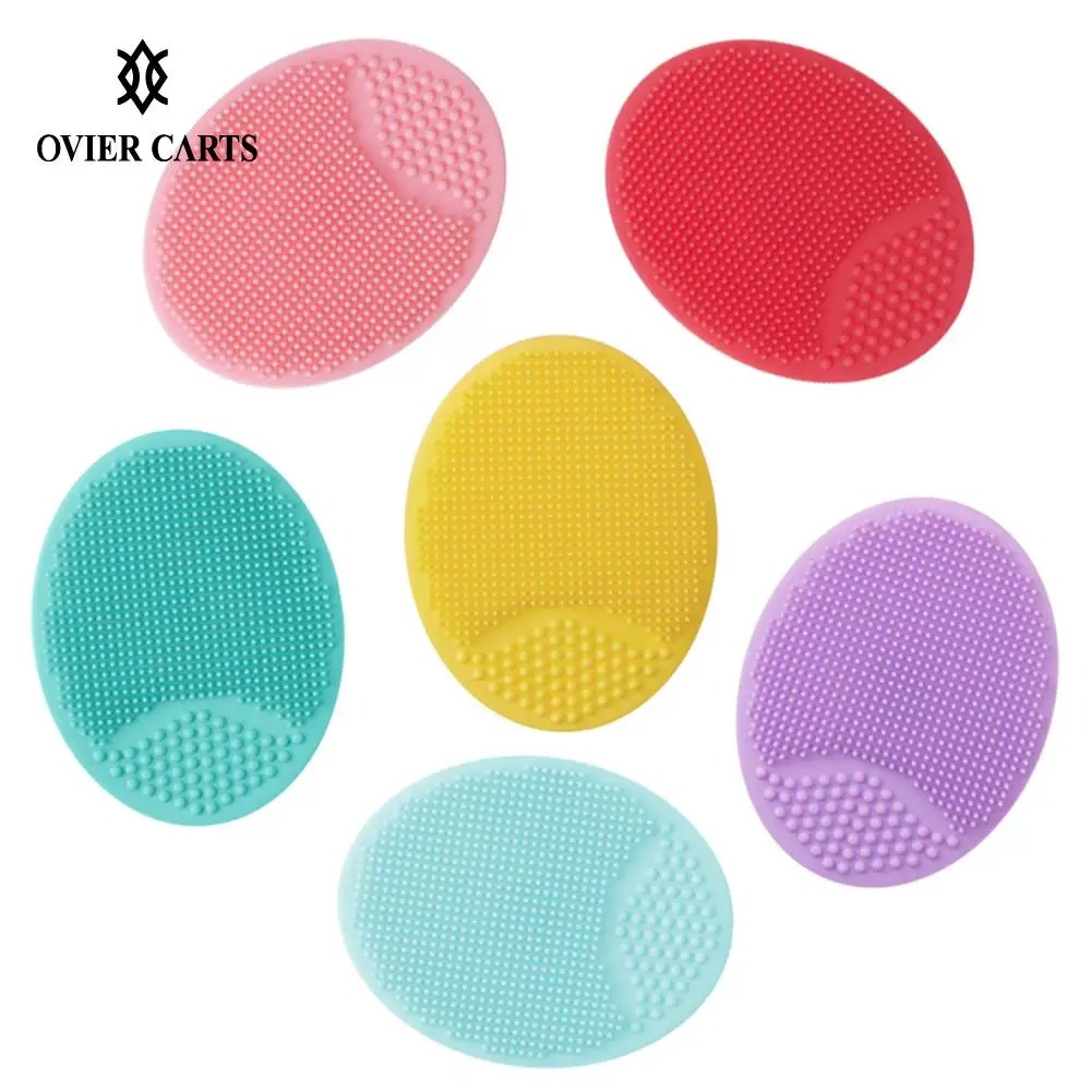 4PCS Acne Removal Facial Brush Facial Brush Silicone Cleansing Pad Pore Cleansing Pad Baby Shower Tool Brush Random Colors