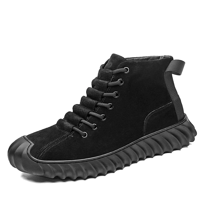 

Men's Flat Comfortable and Soft Fashionable Ankle Boots with Brown Laces