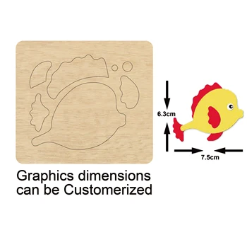 

New fish Wooden die Scrapbooking JG00646 Cutting Dies Suitable for common die cutting machines on the market