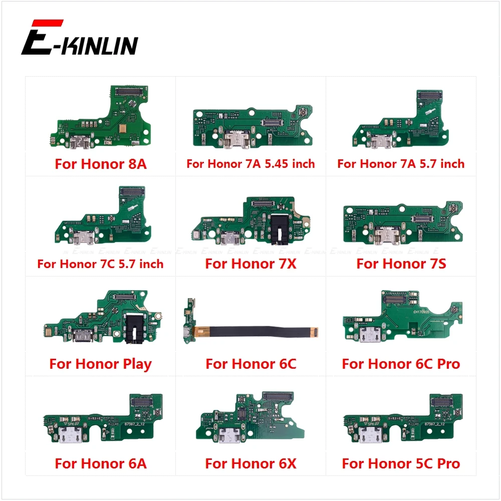 Разъем питания для зарядки, порт, док-станция, микрофон, гибкий кабель для HuaWei Honor Play 8A 7A 7C 7X7 S 6A 6C 6X 5C Pro