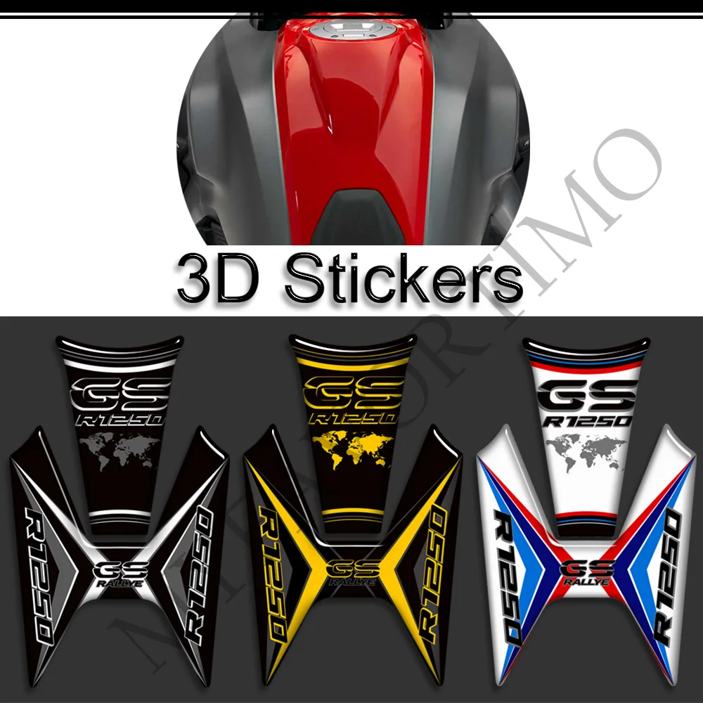 Tank Pad 3D Stickers Gas Fuel Oil Kit Knee Decal Protection Rally Fairing Fender For BMW R1250GS LC HP Rallye v rally 4 pc
