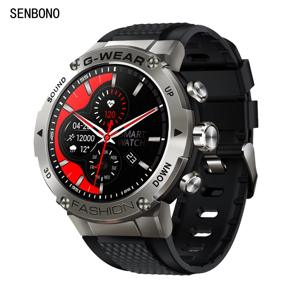 

SENBONO K28H 2021 Smart Watch Men Answer Dials Call 1.32 Inch 360*360 HD Screen Sport Smartwatch Men SPO2/BP/HR Fiteness Tracker