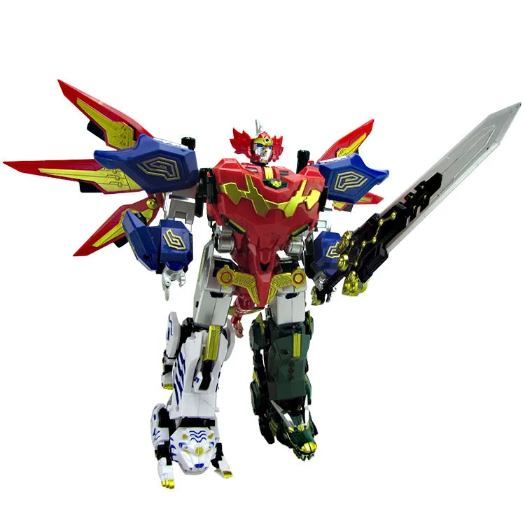 

Mythical Creatures Jingang Toy Fit Genuine Dragon Reproduction of Five in One Deformation Robot 10-Inch