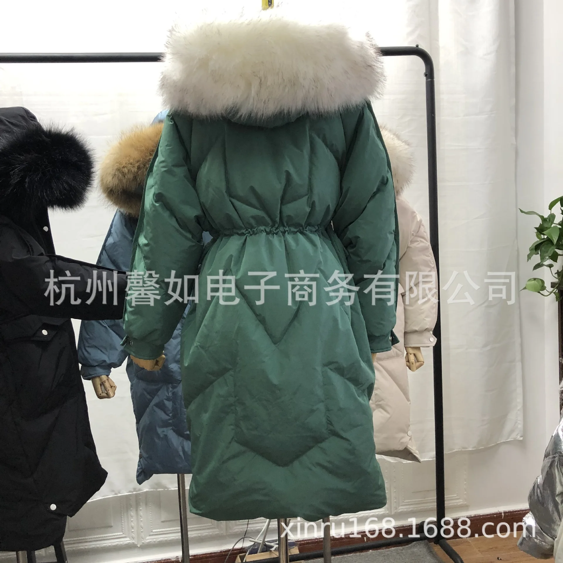 Новинка зимы продукты Южная Корея Dongdaemun Лисий меховой воротник из гусиного пуха Для женщин средней длины пуховик Для женщин платье