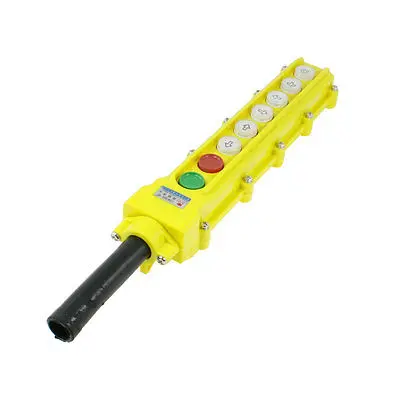

Rain Proof Crane Hoist 6 Way Push Button Switch Control Station Up Down AC 250V