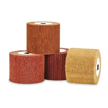 

SPTA Non-Woven Burnishing Wheel 4Pcs Burnishing Polishing Wheel, 80# 120# 240# 320#, Fits for Burnishing Machine/Polisher/Sander