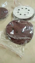 Discos de lijado de forma redonda, hoja de lija, papel de lija, 8 agujeros, 60-125, 5 pulgadas, 1200mm, 10 Uds.