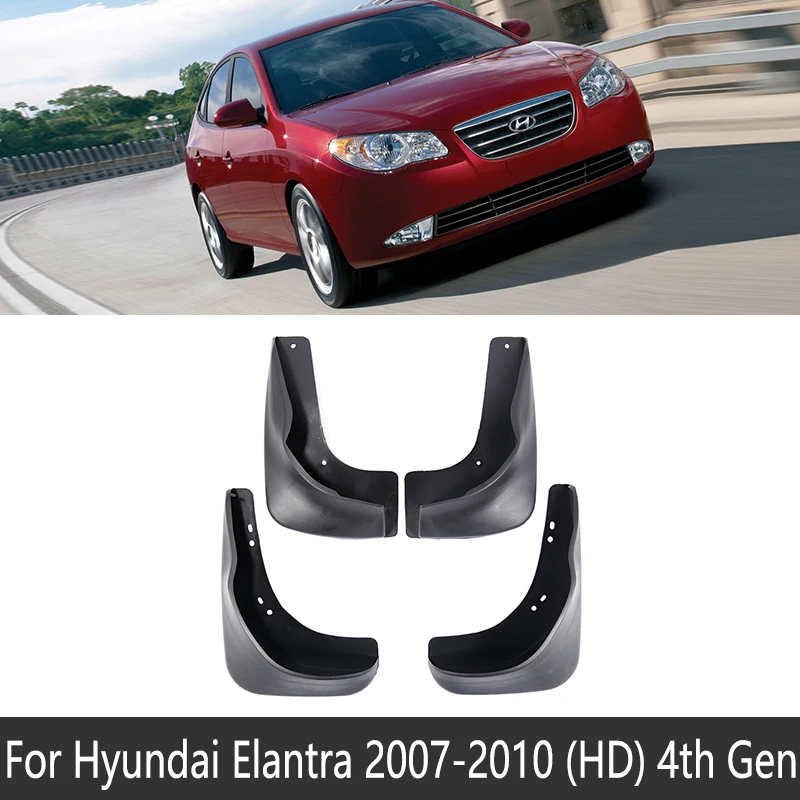2007-2010 HD Для hyundai Elantra 2001~ 2006 XD HD MD AD Брызговики аксессуары 2005 2010 - Название цвета: 2007-2010 HD