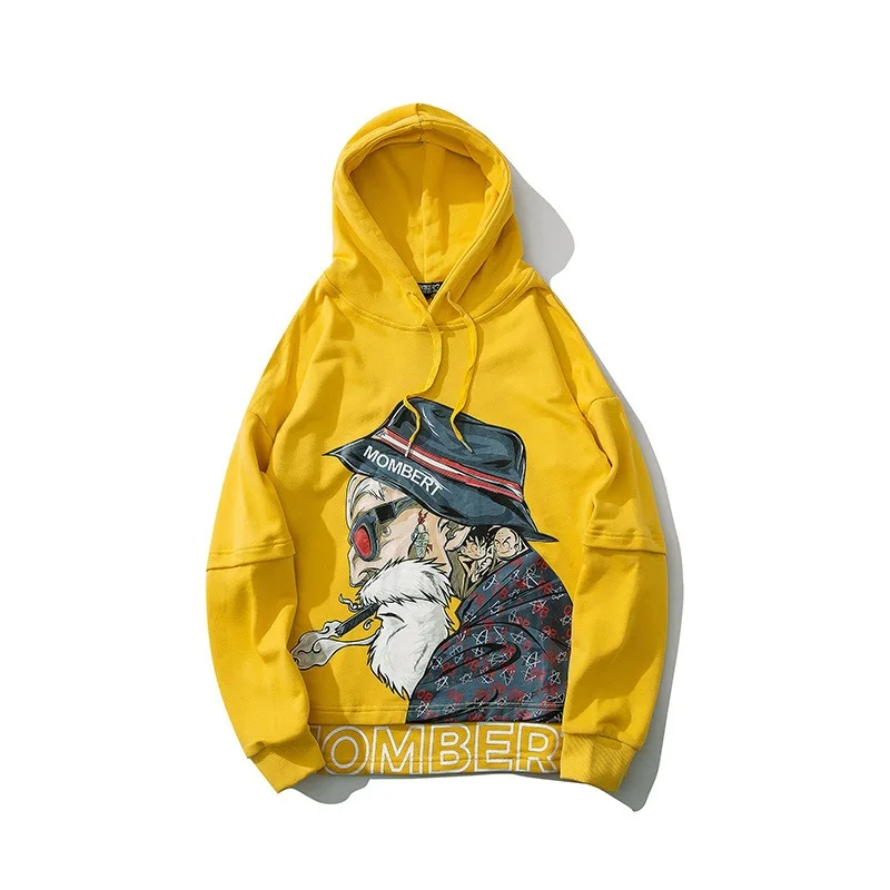 Япония уличная Фея печати толстовки хип хоп стиль Swag Tyga Sudadera Hombre курить оверсайз черный белый хлопок одежда