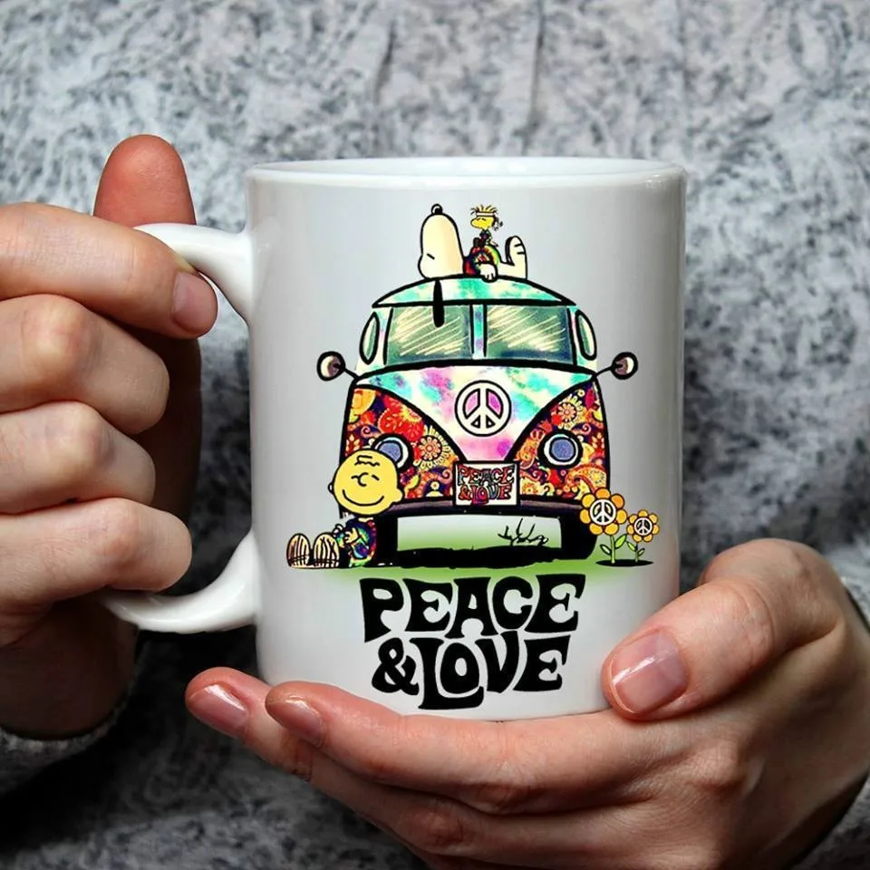 Забавная кофейная кружка Peace AND Love|Кружки| |