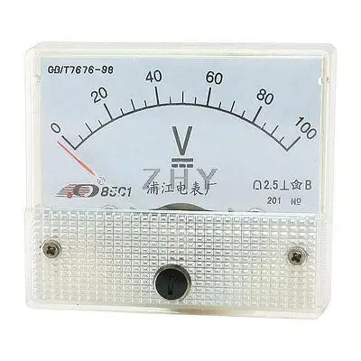

85C1 Class 2.5 Accuracy DC 0-100V Analog Panel Voltmeter