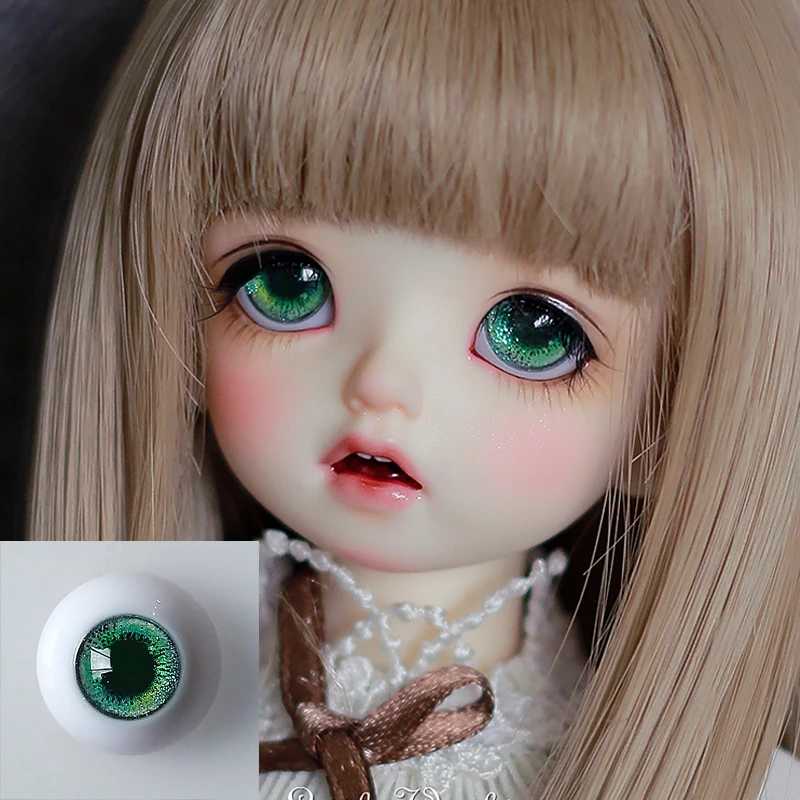 Glass Doll Eyes Doll Eyes Doll Eyewear Accessories Doll Accessories Adollya 3D Eyeballs 10mm 12mm 14mm 16mm 18mm Color Iris Eyes For 1/12 1/8 1/6 1/4 1/3 Dolls