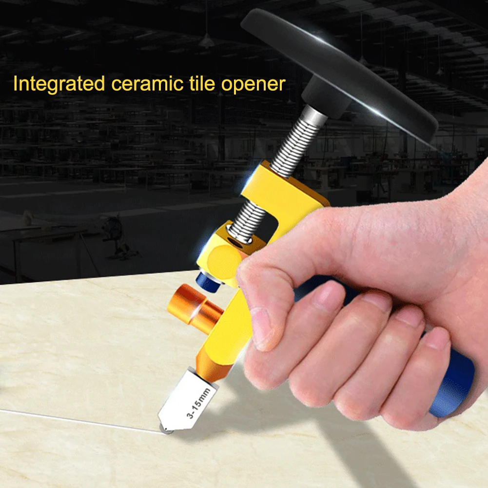 

Cutting Wheel Knife Tools 2 In 1 Ceramic Tile Glass Cutter Diamond Alloy 1pc Opener Metal Handle Head Glass Tile Cutter Portable