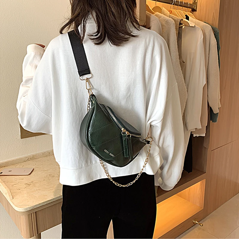 Yogodlns Fashion Quality PU Leather Crossbody Bags For Women Chain Small Shoulder Messenger Bag Lady Travel Handbags