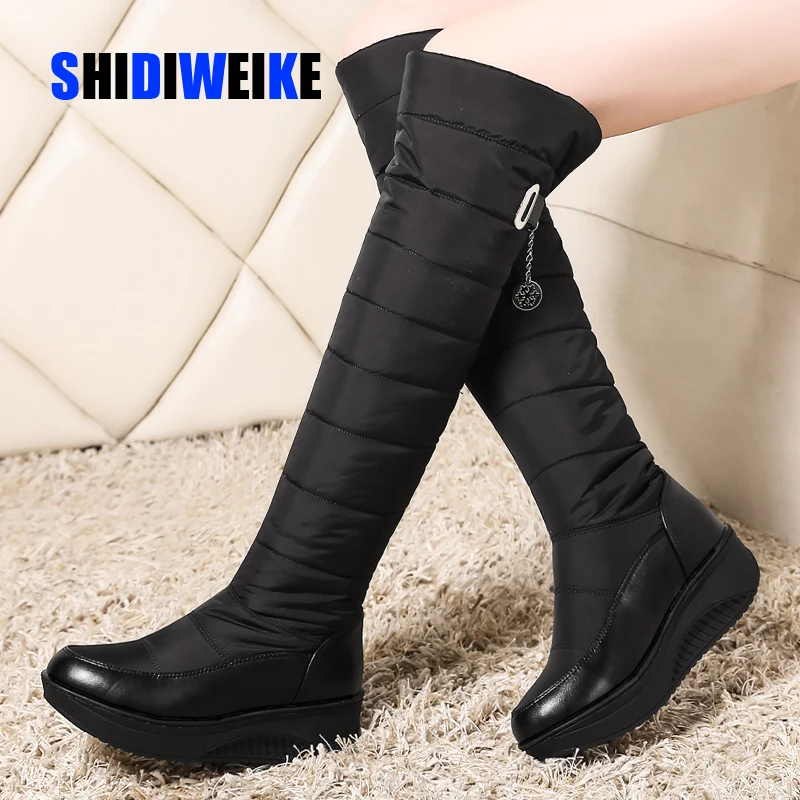 Plus size 35-44 NEW Snow boots women fashion keep warm winter boots round toe platform knee high boots female shoes g873