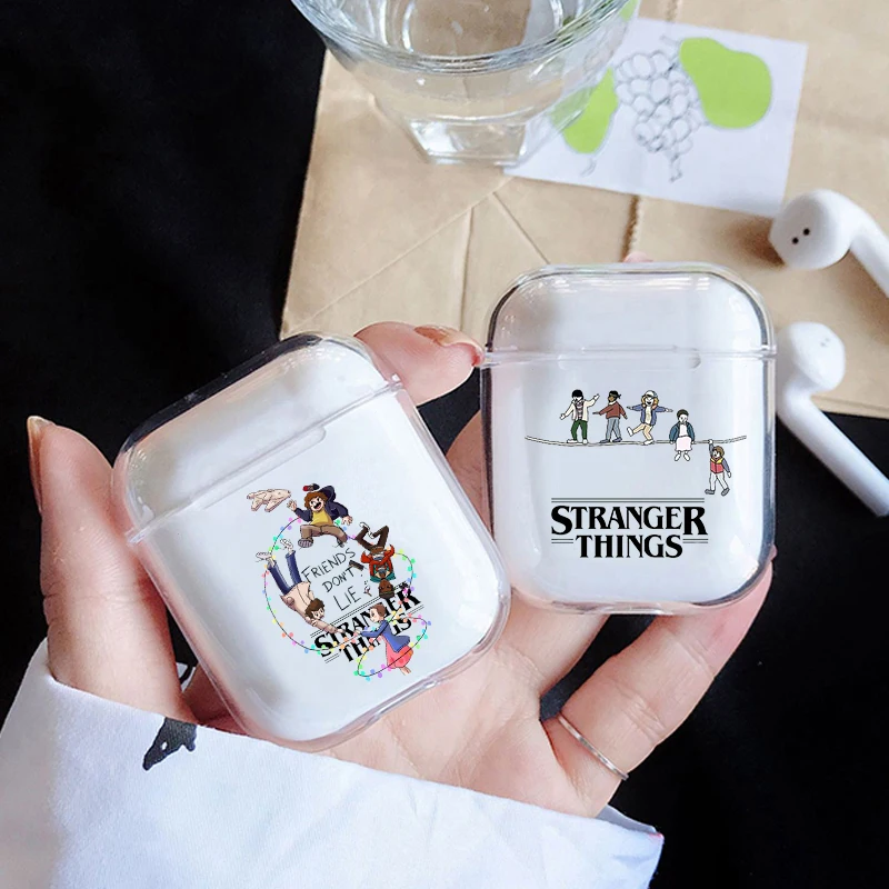 

Stranger Things Christmas Plastic PC Case for Airpods 2 1 Earphone Cases for Airpods pro Clear Transparent Earphone Cover Capa
